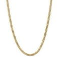 thumbnail image 1 of Leslie's Real 14kt Yellow Gold 5.75mm Flat Beveled Curb Chain; 24 inch; Lobster Clasp; for Adults and Teens; for Women and Men, 1 of 4