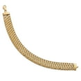 thumbnail image 1 of Leslie's Real 14kt Yellow Gold Fancy Stretch Chain Bracelet; 7.25 inch; Lobster (Fancy) Clasp; for Adults and Teens; for Women and Men, 1 of 1