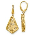 thumbnail image 1 of Leslie's Real 14kt Yellow Gold Polished Hollow Fancy Leverback Earrings; for Adults and Teens; for Women and Men, 1 of 3