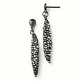thumbnail image 1 of Leslie's SS and Ruthenium Plated Textured Post Dangle Earrings, 1 of 2