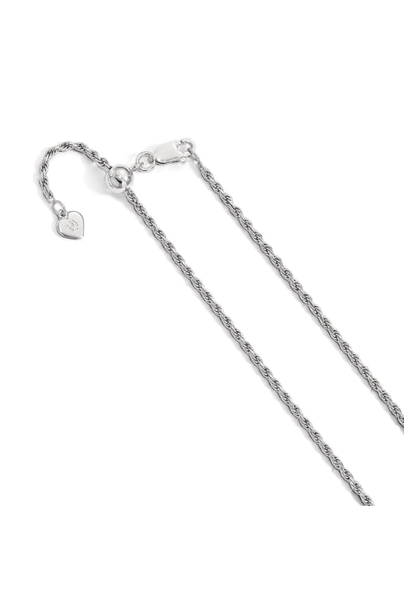 FJC Finejewelers Sterling Silver Adjustable Rope Chain Necklace
