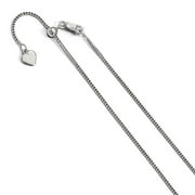 Leslie's Sterling Silver Adjustable 1.4mm Curb Chain