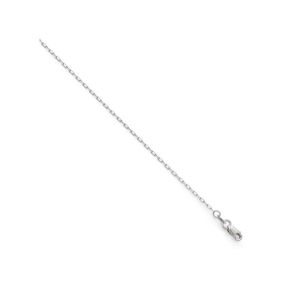 Leslies 14k White Gold Long Open Link Chain