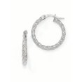 thumbnail image 1 of Leslies 14k White Textured Hoop Earrings, 1 of 2