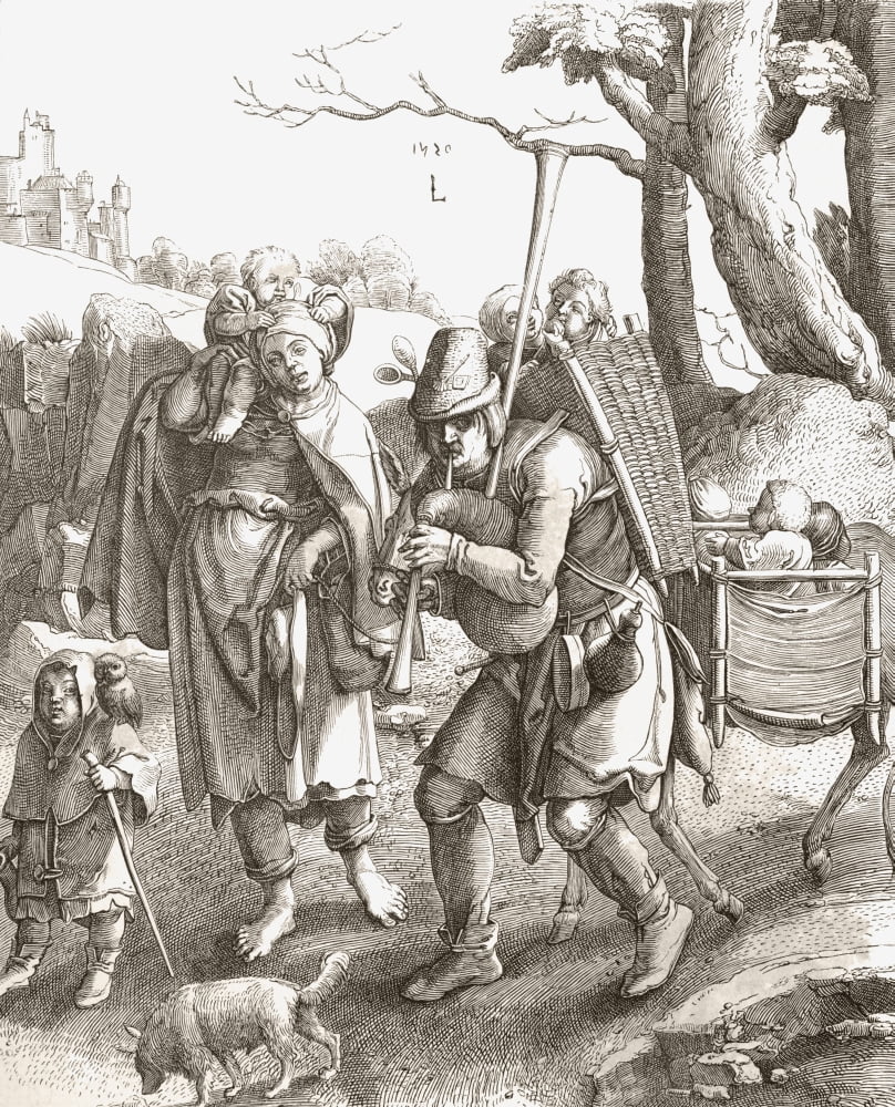Lespiegle By Lucas Van Leyden From Histoire Des Peintres De Toutes Les Ôø?Coles Ôø?Cole Hollandaise Published 1863 Canvas Art - Ken Welsh Design Pics (24 x 30)