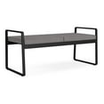 thumbnail image 1 of Lesro Gansett Polyurethane 2-Seat Bench Waiting Room Guest in Black/Castillo Metal Gray, 1 of 5