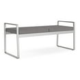thumbnail image 1 of Lesro Gansett Polyurethane 2-Seat Bench Waiting Room Guest in Silver/Castillo Metal Gray, 1 of 5