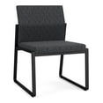thumbnail image 1 of Lesro Gansett Steel and Fabric Waiting Room Guest Armless Guest Chair in Black/Adler Nocturnal, 1 of 5
