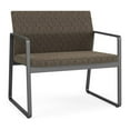 thumbnail image 1 of Lesro Gansett Steel and Fabric Waiting Room Guest Bariatric Chair in Charcoal/Adler Peppercorn, 1 of 5