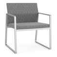 thumbnail image 1 of Lesro Gansett Steel and Fabric Waiting Room Oversize Guest Chair in Silver/Adler Gray Flannel, 1 of 5