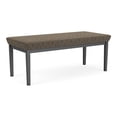 thumbnail image 1 of Lesro Lenox Steel Fabric 2-Seat Waiting Room Guest Bench in Charcoal/Adler Peppercorn Brown, 1 of 5