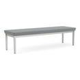 thumbnail image 1 of Lesro Lenox Steel Fabric 3-Seat Waiting Room Guest Bench in Silver/Adler Gray Flannel, 1 of 5