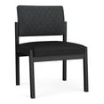 thumbnail image 1 of Lesro Lenox Steel Fabric Armless Waiting Room Guest Chair in Black/Nocturnal/Castillo Black, 1 of 5