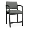 thumbnail image 1 of Lesro Lenox Steel Fabric Hip Waiting Room Guest Chair in Black/Open House Asteroid Gray, 1 of 5
