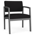 thumbnail image 1 of Lesro Lenox Steel Fabric Oversize Waiting Room Guest Chair in Charcoal/Open House Black, 1 of 5