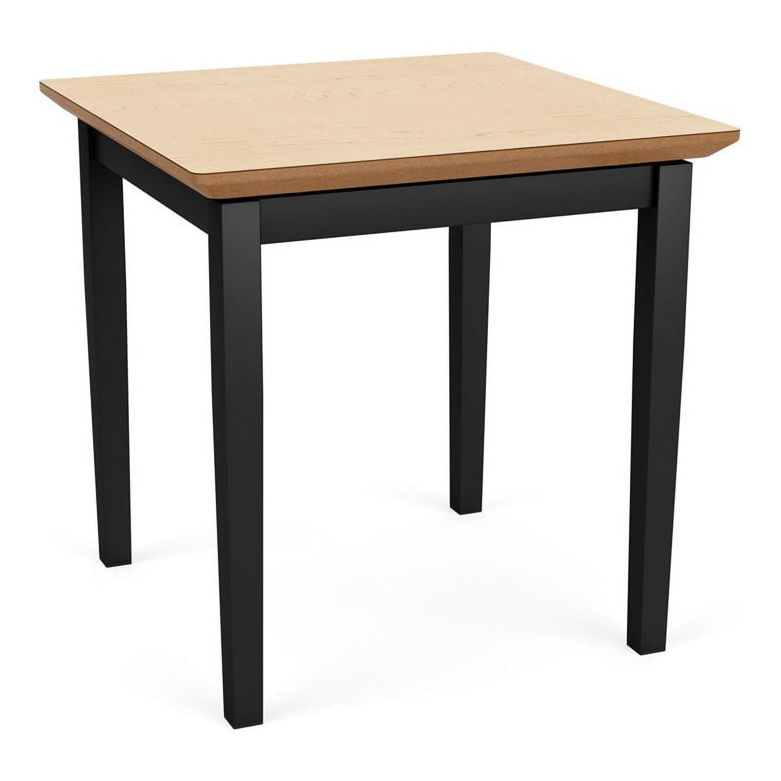 Lenox Black and Natural Maple Metal End Table