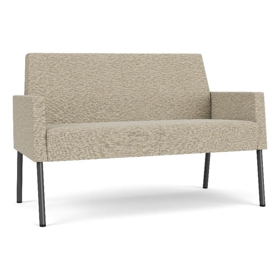 Lesro Mystic Lounge Reception Loveseat in Beige