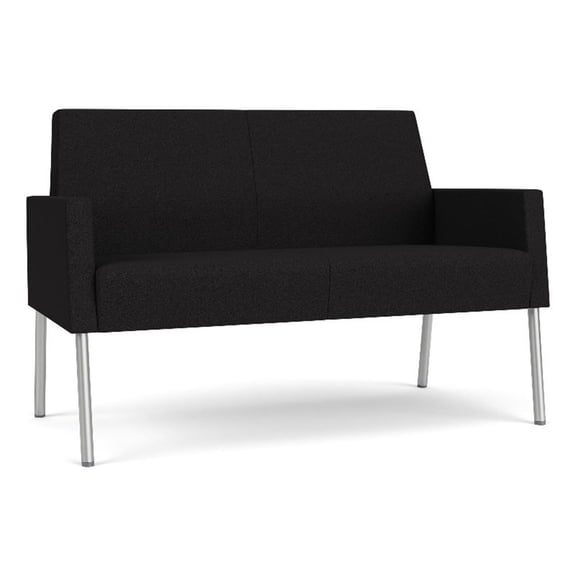Lesro Mystic Lounge Reception Loveseat in Black