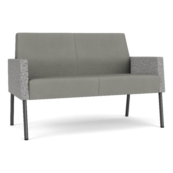 Lesro Mystic Lounge Reception Loveseat in Gray