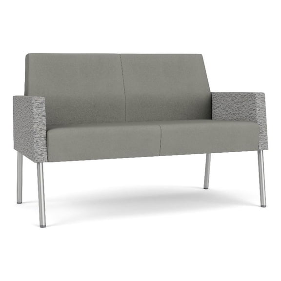 Lesro Mystic Lounge Reception Loveseat in Gray