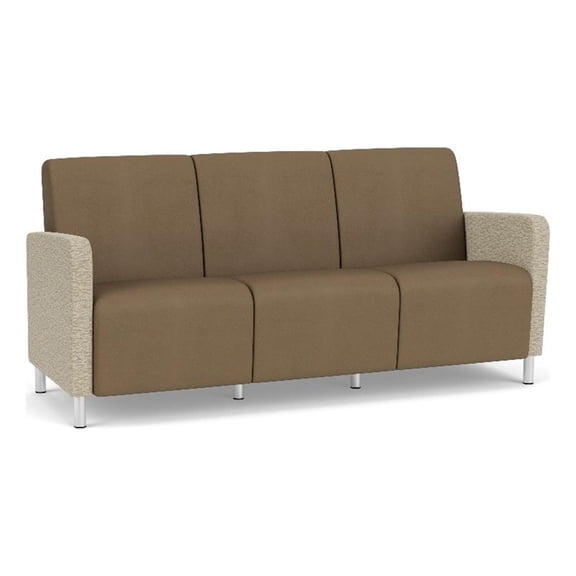 Lesro Ravenna Lounge Reception 3 Seat Tandem Seating No Center Arms in Brown