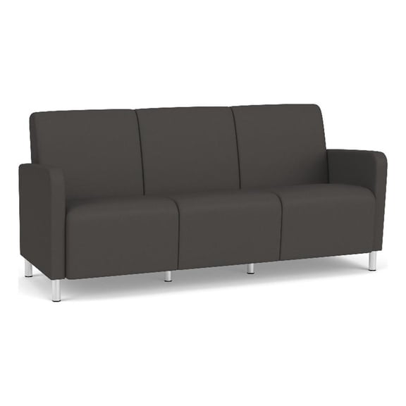 Lesro Ravenna Lounge Reception 3 Seat Tandem Seating No Center Arms in Gray