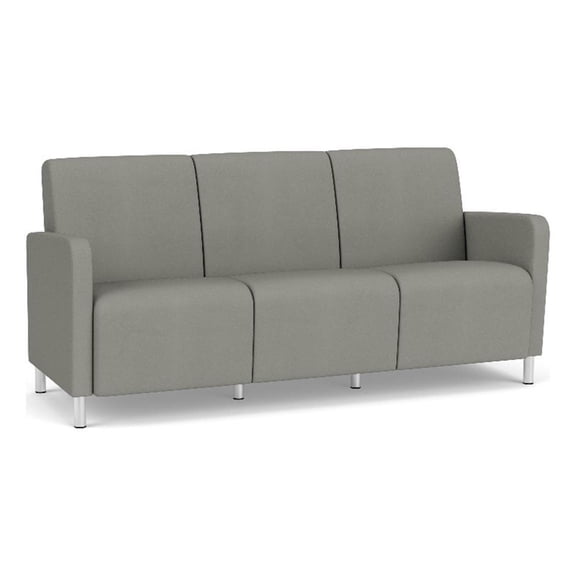 Lesro Ravenna Lounge Reception 3 Seat Tandem Seating No Center Arms in Gray