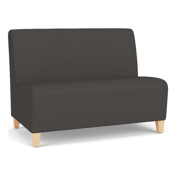 Lesro Ravenna Reception Armless Loveseat in Gray