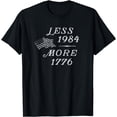 thumbnail image 1 of Less 1984 More 1776 Grunge Flag First Amendment Men Women T-Shirt, 1 of 3