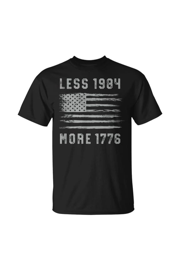 Less 1984 More 1776 Grunge Flag Free Speech First Amendment TShirt