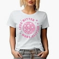 thumbnail image 1 of Less Bitter, More Glitter, Girl Quote, Sassy Girls Themed Merch Gift, White T-Shirt, Medium, 1 of 5