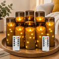 Command Candles Less Candles With Embedded Star String Operated Ledar Timer And Remote ...