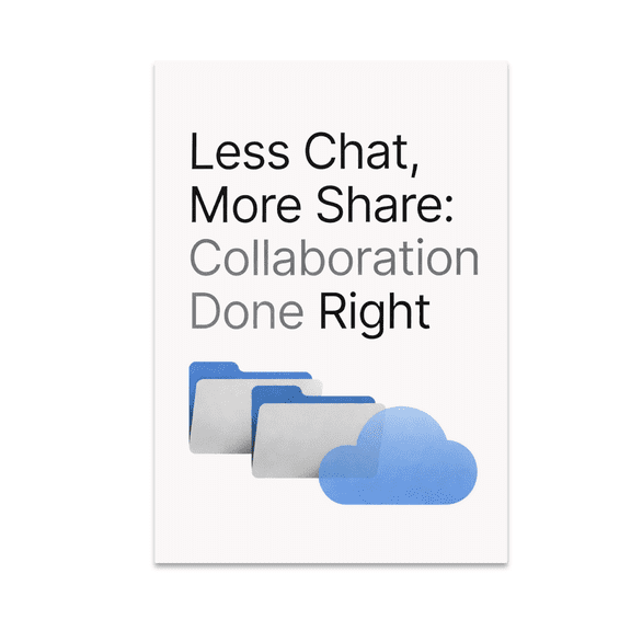 Less Chat More Share Collaboration Decor - Office Enthusiast - 13x19 Poster Print