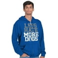 thumbnail image 1 of Less Hate More Dogs Peace Relaxed Pet Zip Up Hoodie Men's Women's Brisco Brands X, 1 of 6