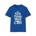 thumbnail image 1 of Less People More Cats - Cute Cat Lover Saying with Paw Prints T-Shirt, 1 of 4