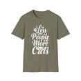 thumbnail image 1 of Less People More Cats - Cute Cat Lover Saying with Paw Prints T-Shirt, 1 of 4