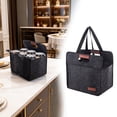 thumbnail image 1 of Less Spills On the Go SomWiBe Felt Drink Carrier Tote, Foldable Drinks Carrier with Divider Pocket for Travel, 1 of 6
