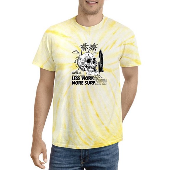Less Work More Surf Tie Dye Cyclone Men -Image by Shutterstock, Male XX-Large