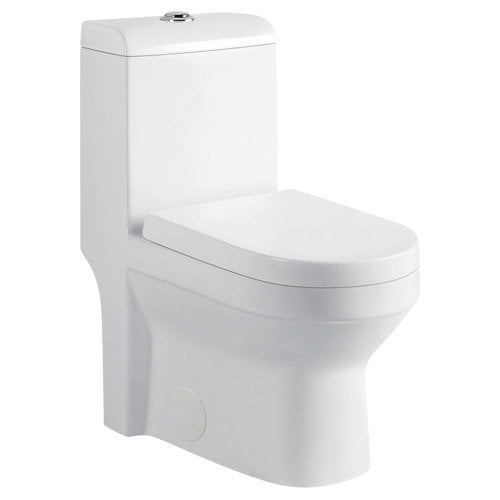 LessCare 1.28 GPF (Water Efficient) Round One-Piece Toilet (Seat Included)