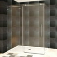 thumbnail image 1 of LessCare  48 or 60 x 76 x 34.5-inch Frameless Chrome/ Brushed Nickel Finish Clear Glass Shower Enclosures, 1 of 2