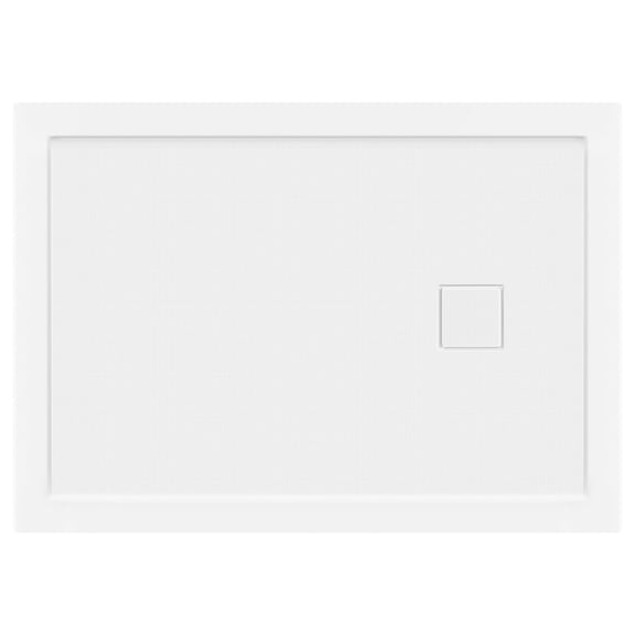 LessCare 48 x 34 Right Double Threshold Shower Pan Base Wall Corner Right Drain