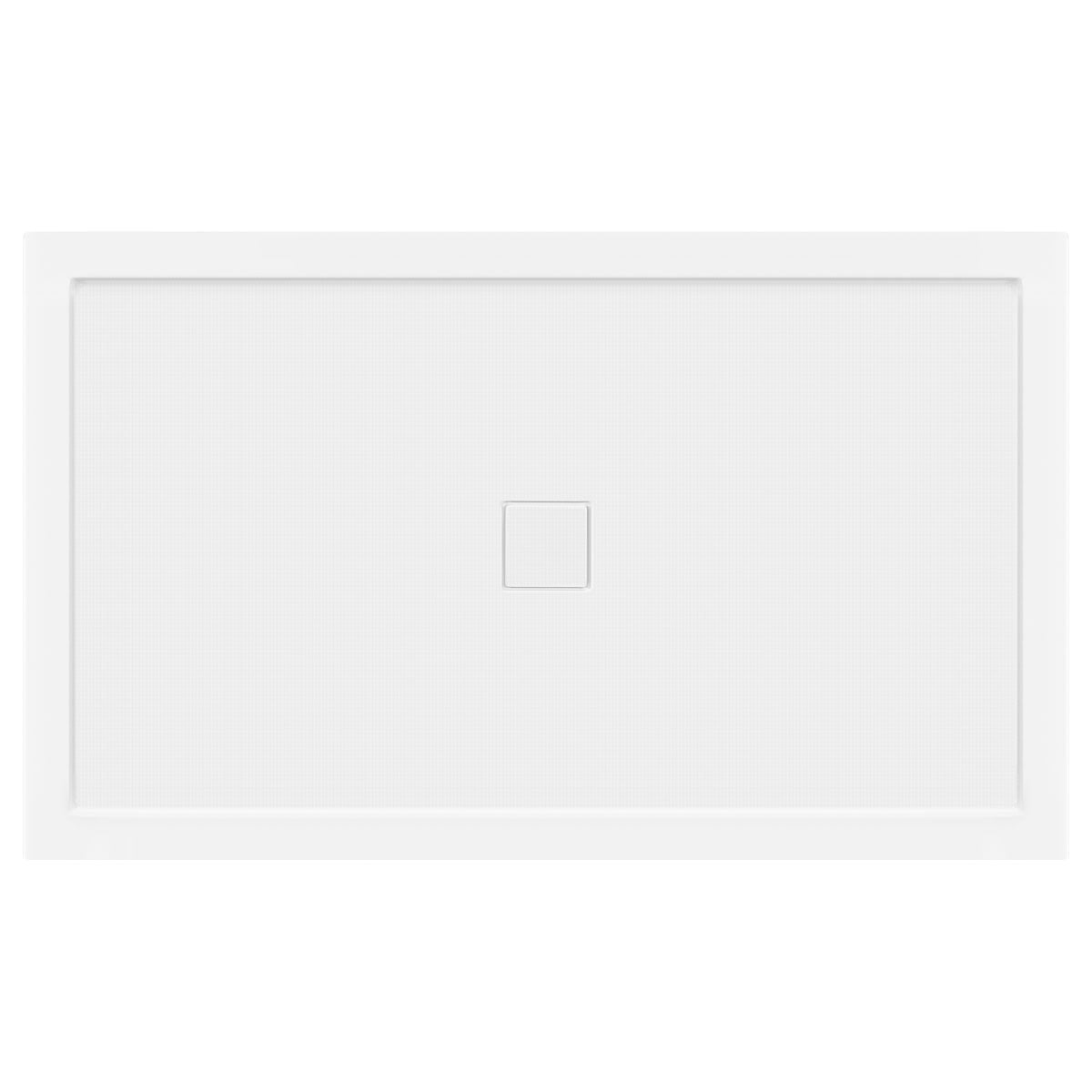 60'' White Acrylic Rectangular Double Threshold Shower Base