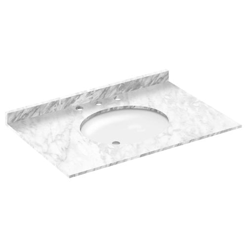 LessCare Cara White 37'' Single Bathroom Vanity Top