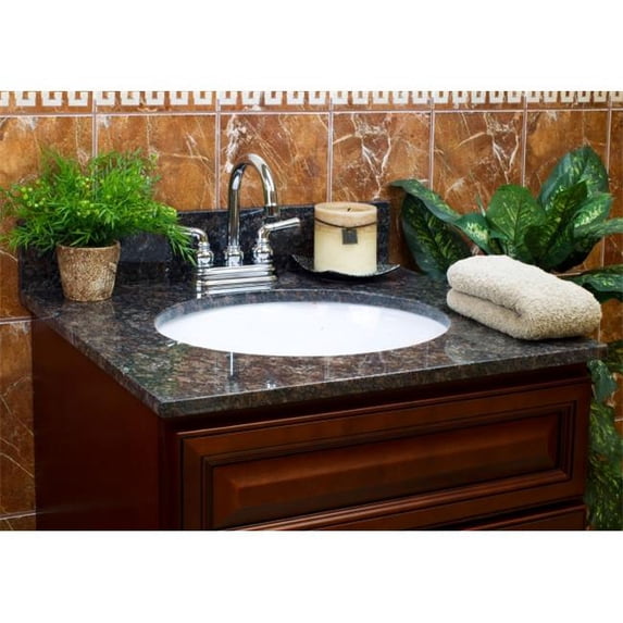 LessCare LGT37224 37 in. x 22 in. x 4 in. Vanity Granite Top - Tan Brown