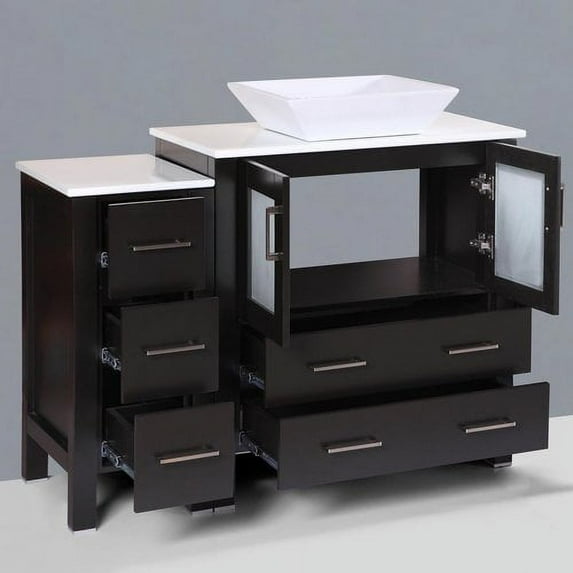LessCare Modern 42'' Single Bathroom Vanity Set with Mirror