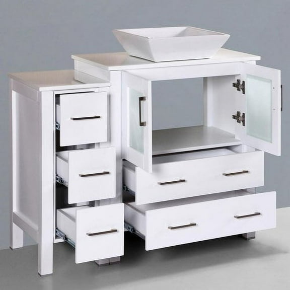 LessCare Modern 54'' Single Bathroom Vanity Set with Mirror