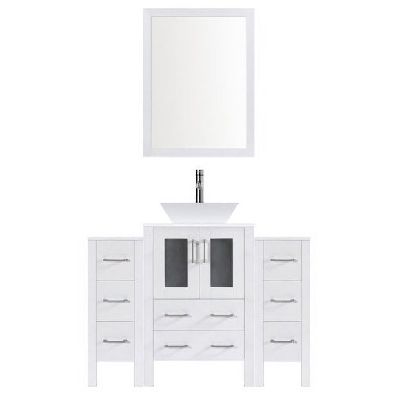LessCare Modern 54'' Single Bathroom Vanity Set with Mirror