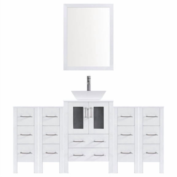 LessCare Modern 72'' Single Bathroom Vanity Set with Mirror