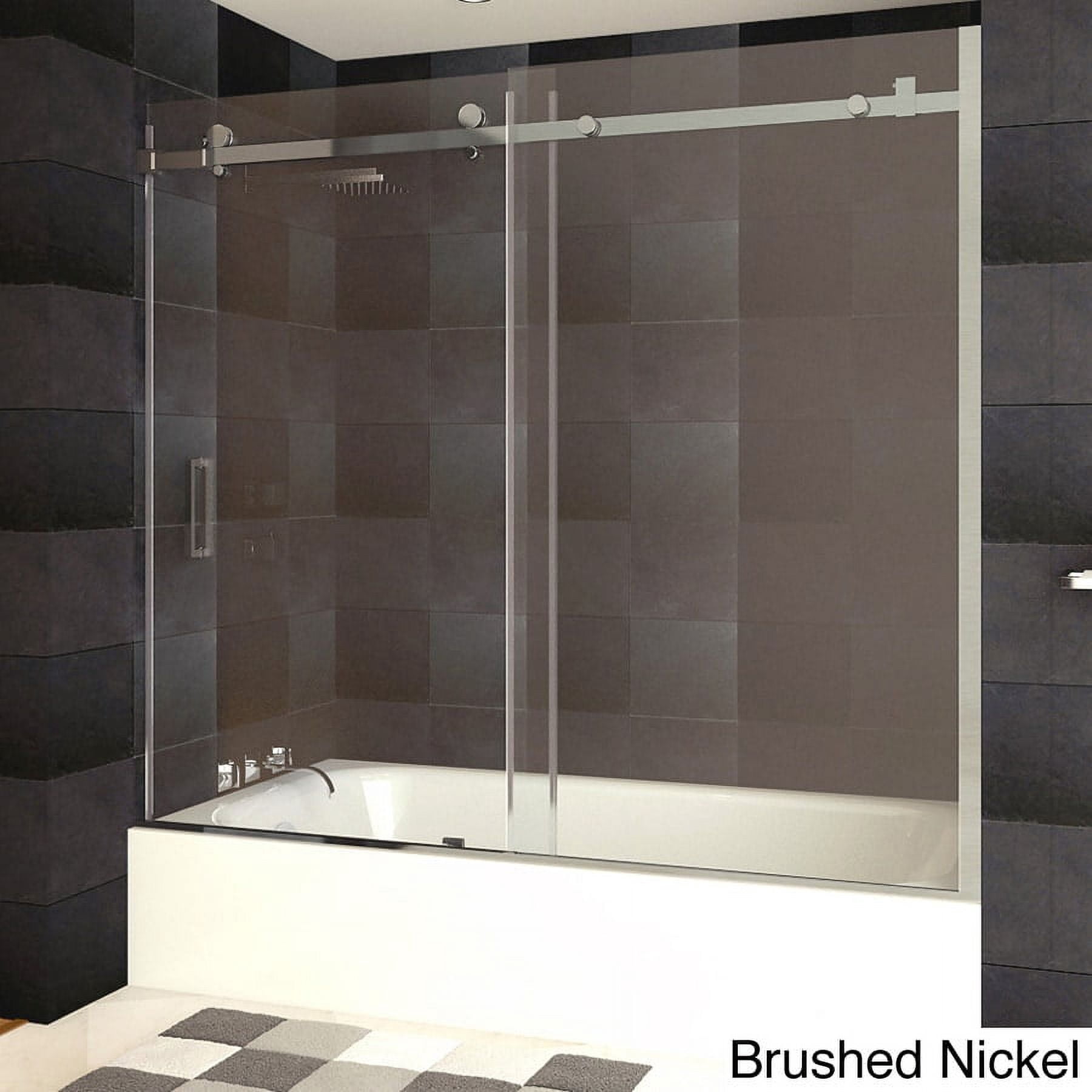 LessCare  ULTRA-B 58-62W x 60H Bathtub Doors, Semi-frameless, Chrome Finish