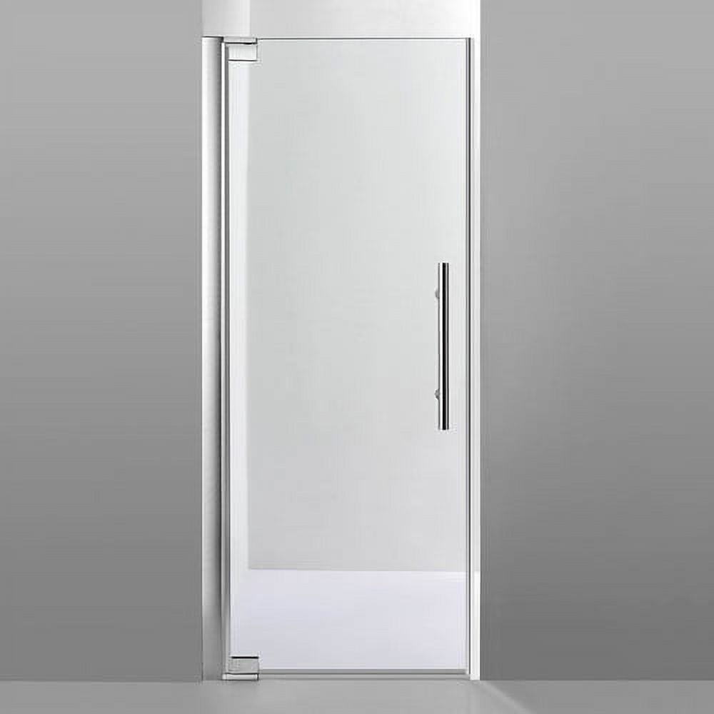 Ultra-G Chrome Frameless Pivot Shower Door with Clear Glass
